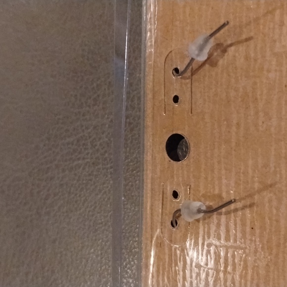 Silver Teardrop Dangle Earrings- Leather - Amanda Blue - Picture 7 of 7